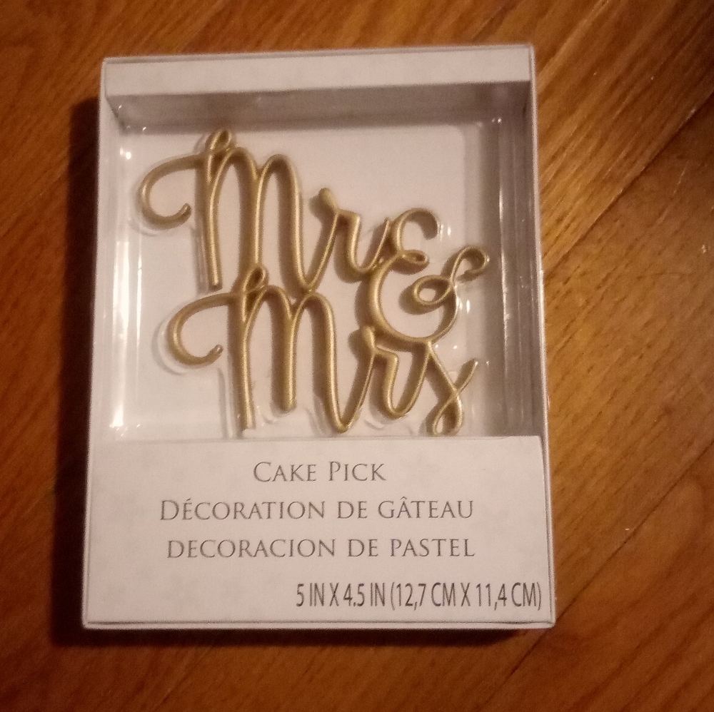 Mr & Mrs cake pick